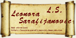 Leonora Sarafijanović vizit kartica